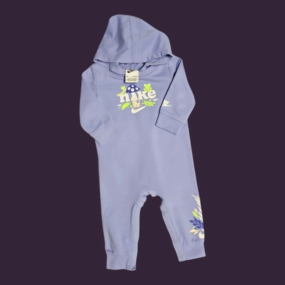 Nike Baby Lavender Hooded Romper Bunny Spring 9 Months